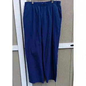 Rebecca Malone Women's Pull On‎ Pants Navy Blue Size Petite Large Elastic Waist